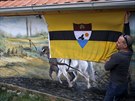 Vlajka samozvaného státu Liberland (1.5. 2015)