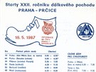 Pehled tras 22. roníku pochodu z roku 1987
