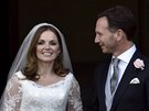 Novmanelé Geri Halliwellová a Christian Horner (Woburn, 15. kvtna 2015)