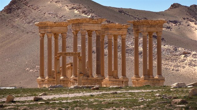 Tetrapylon v syrské Palmýře. Archivní snímek.