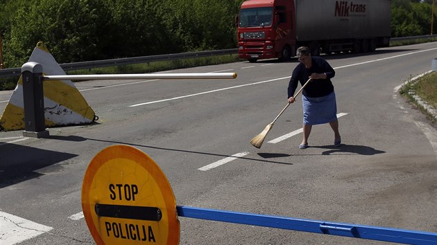 Podek na srbsko-chorvatsk hranici v srbsk obci Bezdan