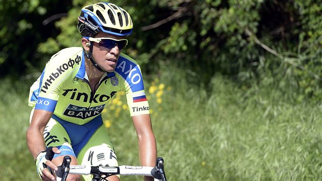 Alberto Contador bhem tvrt etapy Gira