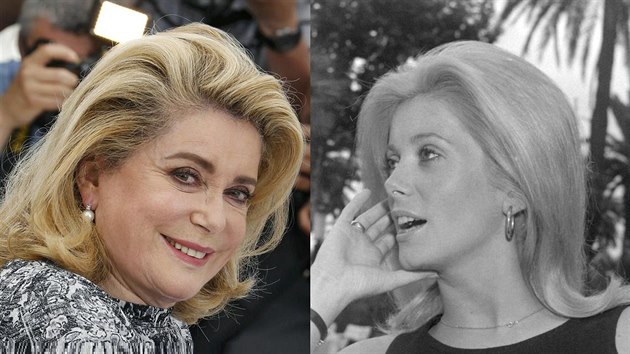 Catherine Deneuve v Cannes v letech 2015 a 1965