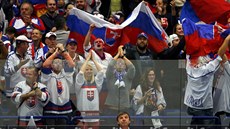 Sloventí fanouci v utkání s Ruskem.