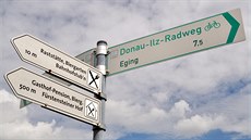 Donau-Ilz-Radweg. Rozcestí u obce Fürstenstein