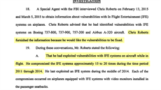 Vyetování zaalo u v únoru 2015, kdy Chris Roberts FBI ekl, e nkteré...