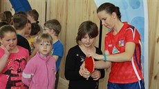 Školáci z Plas si setkání s Ivetou Vacenovskou užívali.