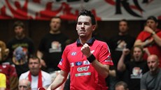 Vít�zné gesto Tomá�e Treglera z Havlí�kova Brodu.