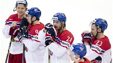 BRAMBOROVÁ BOLEST. Zklamaní čeští hokejisté po prohraném duelu o bronz
