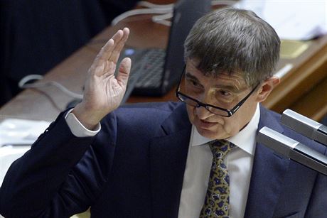 Ministr financí a lídr ANO Andrej Babi pi debat ped hlasováním o nedve...