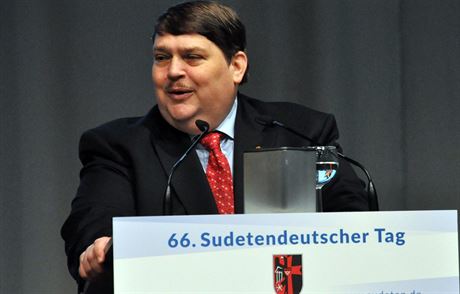 Mluví Sudetonmeckého zemského spolku Bernd Posselt vystoupil na 66. sjezdu...