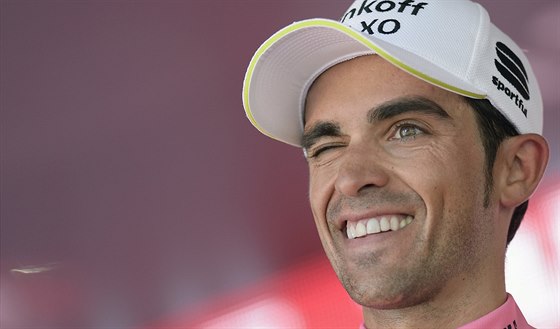 SPOKOJENÝ. Alberto Contador po osmnácté etapě Gira, ve které navýšil svůj...