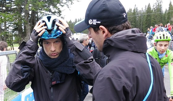 Leopold Knig v Madonn di Campiglio za clem 15. etapy Gira.