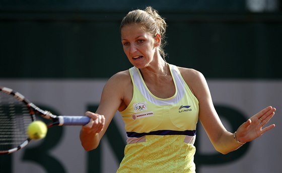 Karolína Plíková v utkání 1. kola Roland Garros