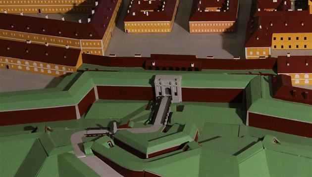 Model pevnosti Josefov v mítku 1:300.