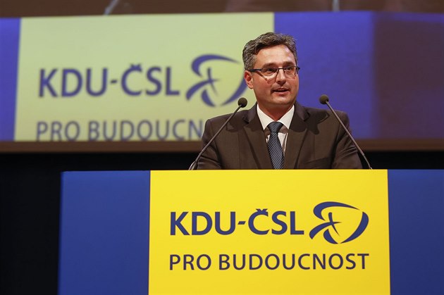 Poslanec Ondej Beneík na volebním sjezdu KDU-SL ve Zlín.
