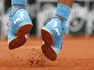 Detailní pohled na boty panlského tenisty Rafaela Nadala pi utkání Roland...