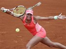eská tenistka Andrea Hlaváková bojuje se Serenou Wiliamsovou na Roland Garros.
