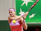 eská tenistka Petra Kvitová hraje na Roland Garros se Solerovou.