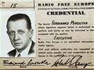 Novináský prkaz Ferdinanda Peroutky z doby, kdy byl v USA zamstnán v rádiu...