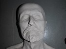 Posmrtná maska prezidenta Tomáe Garrigue  Masaryka na výstav Slavné pohby v...