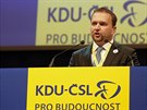 Místopředseda KDU-ČSL a ministr zemědělství na sjezdu KDU-ČSL ve Zlíně (23....