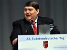 Mluví Sudetonmeckého zemského spolku Bernd Posselt vystoupil na 66. sjezdu...