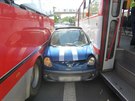 Pi nehod v centru Olomouce idi osobního auta nedodrel bezpený odstup a...