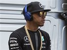Lewis Hamilton ped Velkou cenou Monaka