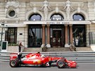 Sebastian Vettel z Ferrari bhem tréninku na Velkou cenu Monaka