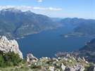 Jezero Como, jiní pohled smrem k Leccu