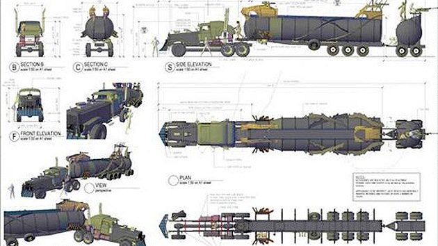 Tatra T815 pestavn na monstrzn specil War Rig pro film Mad Max: Fury Road