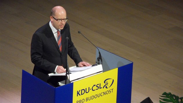 Premir Bohuslav Sobotka na sjezdu KDU-SL