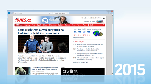 Nov podoba homepage iDNES.cz