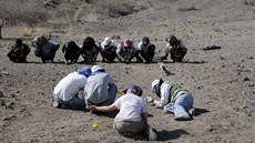Hledání dalších fosílií v etiopském Afarském regionu, kde vědci objevili nový...