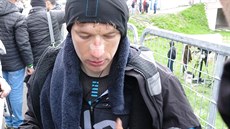 Leopold König v Madonn di Campiglio za cílem 15. etapy Gira.