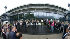 Slavnostní otevenní zrekonstruovaného zázemí Androva stadionu v Olomouci ped...