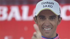 EL PISTOLERO. Lídr Gira Alberto  Contador se raduje po dvanácté etap závodu.