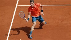 Tomá Berdych v duelu 1. kola Roland Garros s Japoncem Niiokou.