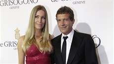 Nicole Kimpelová a Antonio Banderas (Cannes, 19. kvtna 2015)