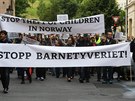 Demonstrace proti norské sociální slub Barnevern v Praze (30. kvtna 2015)