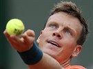 NADHOZ. Tom Berdych v osmifinle Roland Garros.