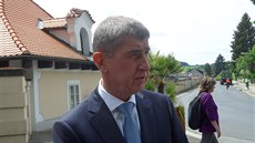 Ministr financí a éf ANO Andrej Babi se po setkání s prezidentem Miloem...