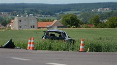 Sráka citroënu s fordem nedaleko Znojmo stála ivot dva lidi (30. kvtna 2015).