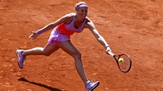 DOBHNU TO. Petra Kvitová ve tetím kole na Roland Garros.