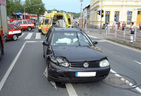 Dopravní nehoda v Domalicích (7. 6. 2015)