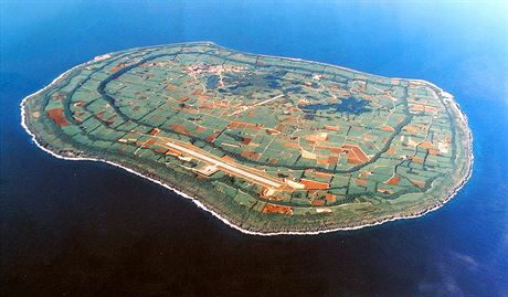 Japonsk ostrov Jin Borodino (Minami Daito)