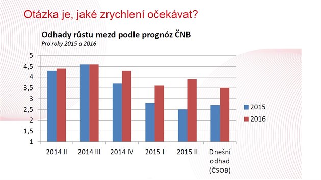 "V tomto roce oekvm rst mezd okolo 2,8 procent a v ptm roce by dynamika...