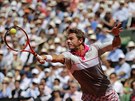 výcarský tenista Stan Wawrinka se brání ve finále Roland Garros.