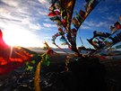 Tibetské jezero Nam Tso, íjen 2014